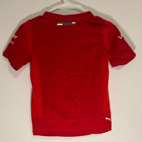 The Puma x Scuderia Ferrari Red Graphic T-Shirt in size 9-10Y - Picture 3 of 5